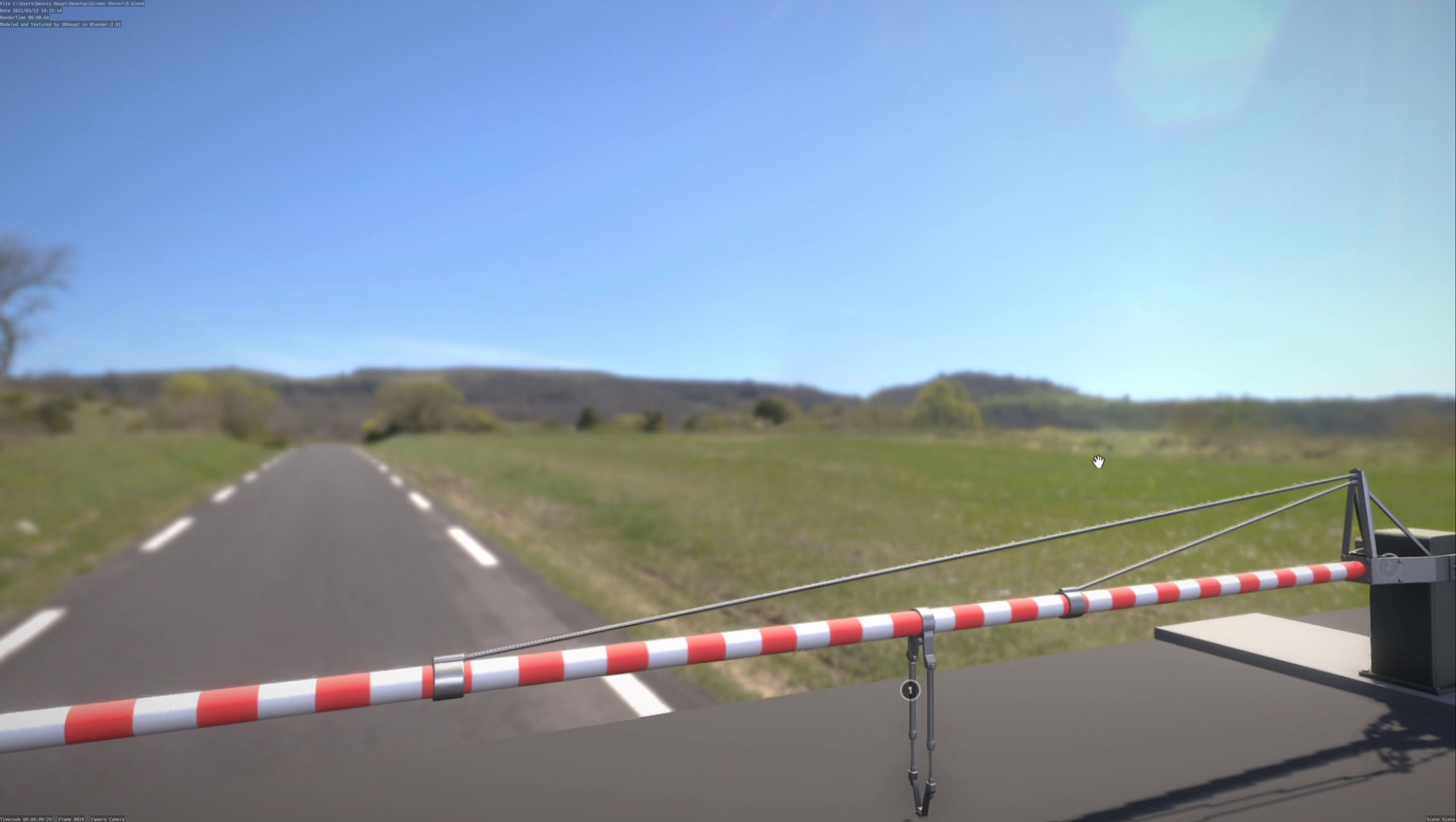 Low-Poly Railroad Barrier 8m Low-poly 3D model_58