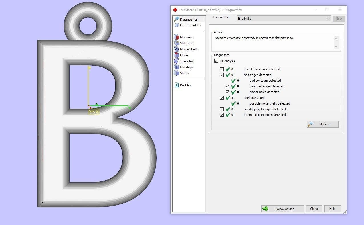 Heart Alphabet B 3D print model_12