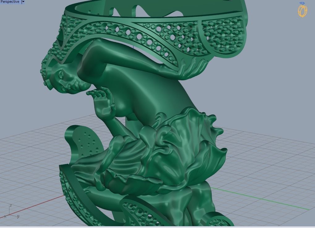 Magerit pendant with dragon 3D print model_16