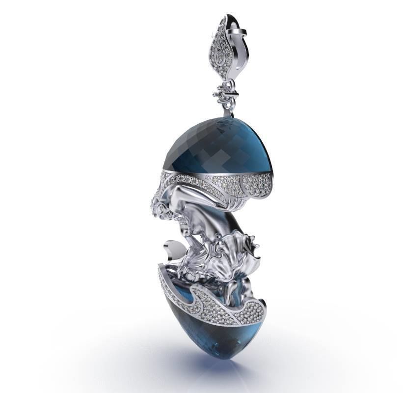 Magerit pendant with dragon 3D print model_4