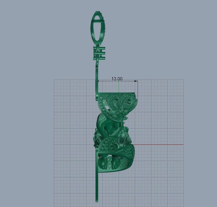 Magerit pendant with dragon 3D print model_7