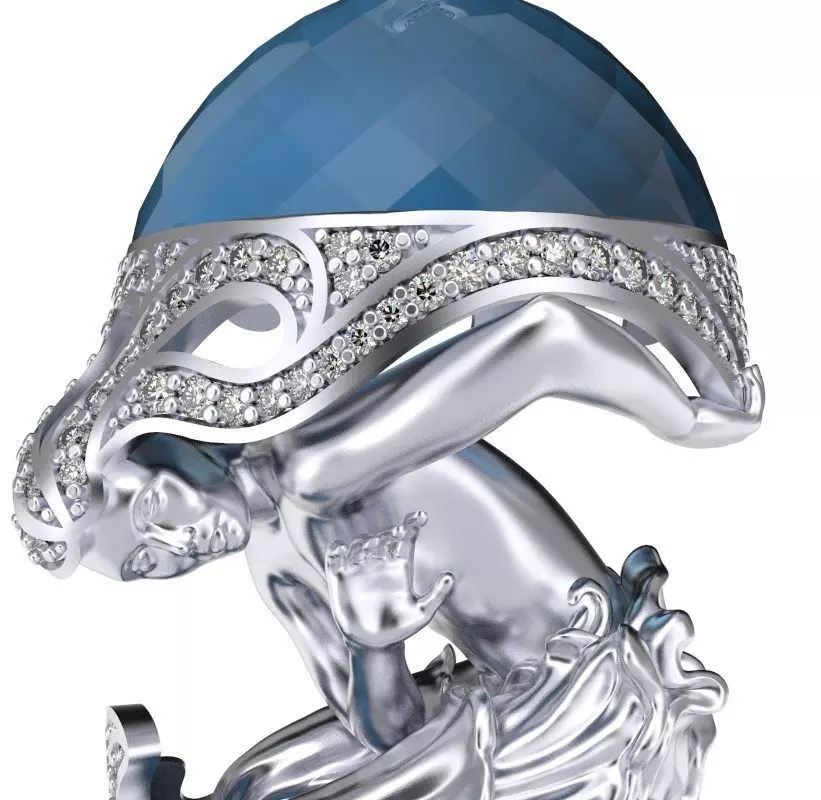 Magerit pendant with dragon 3D print model_0