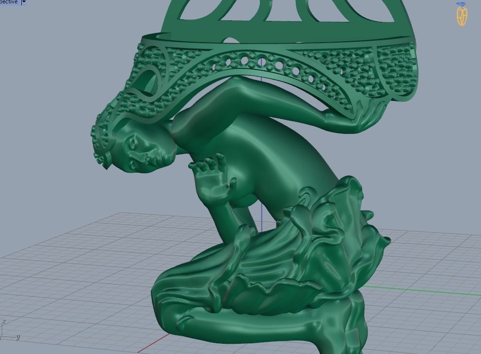Magerit pendant with dragon 3D print model_18