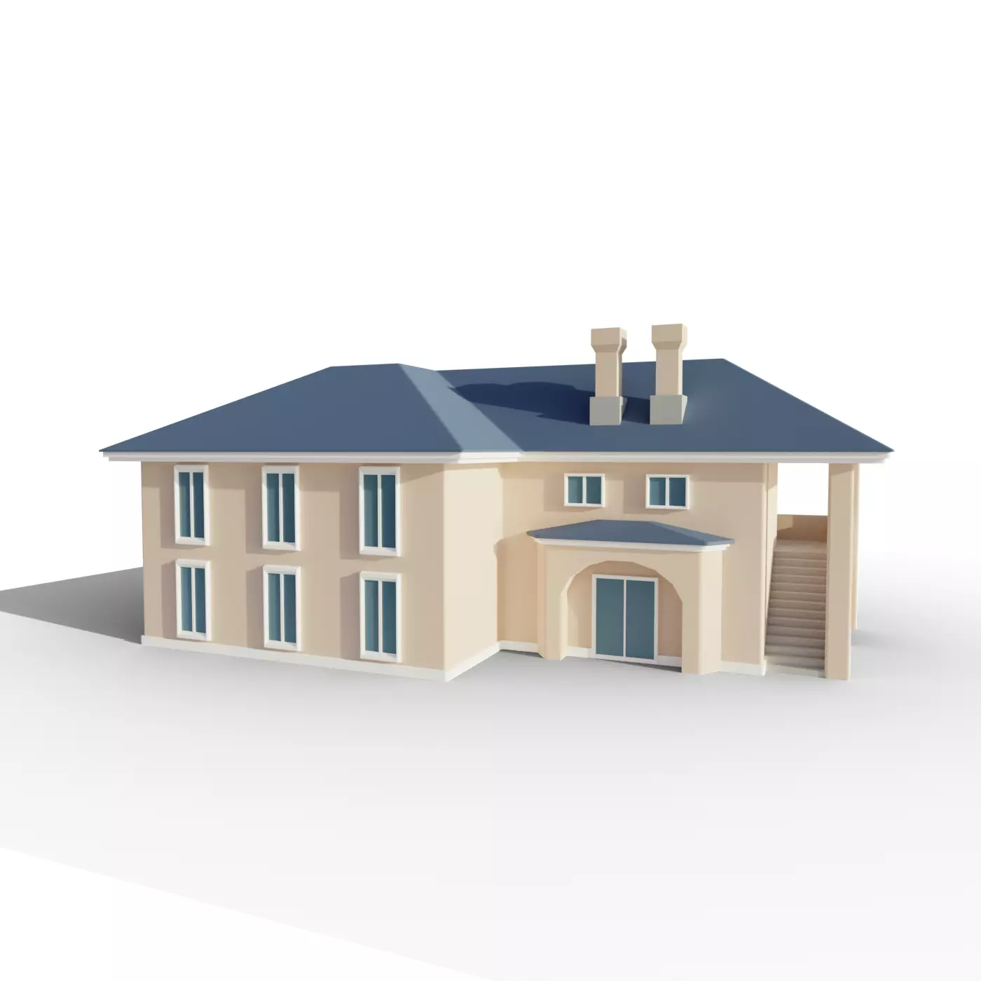 Low Poly House Low-poly 3D model
