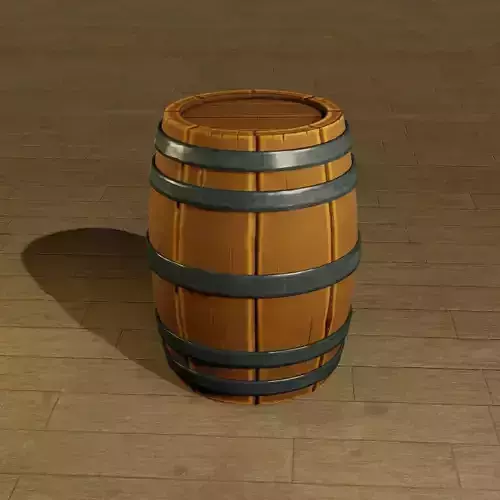 Low poly Wood Barrel