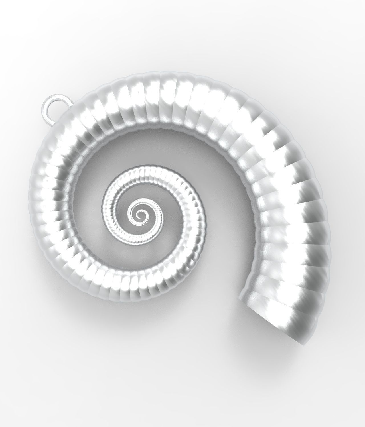 Cockleshell - Snail Mollusc Charm 3D Model - 3D Printing Charm 3D print model_1