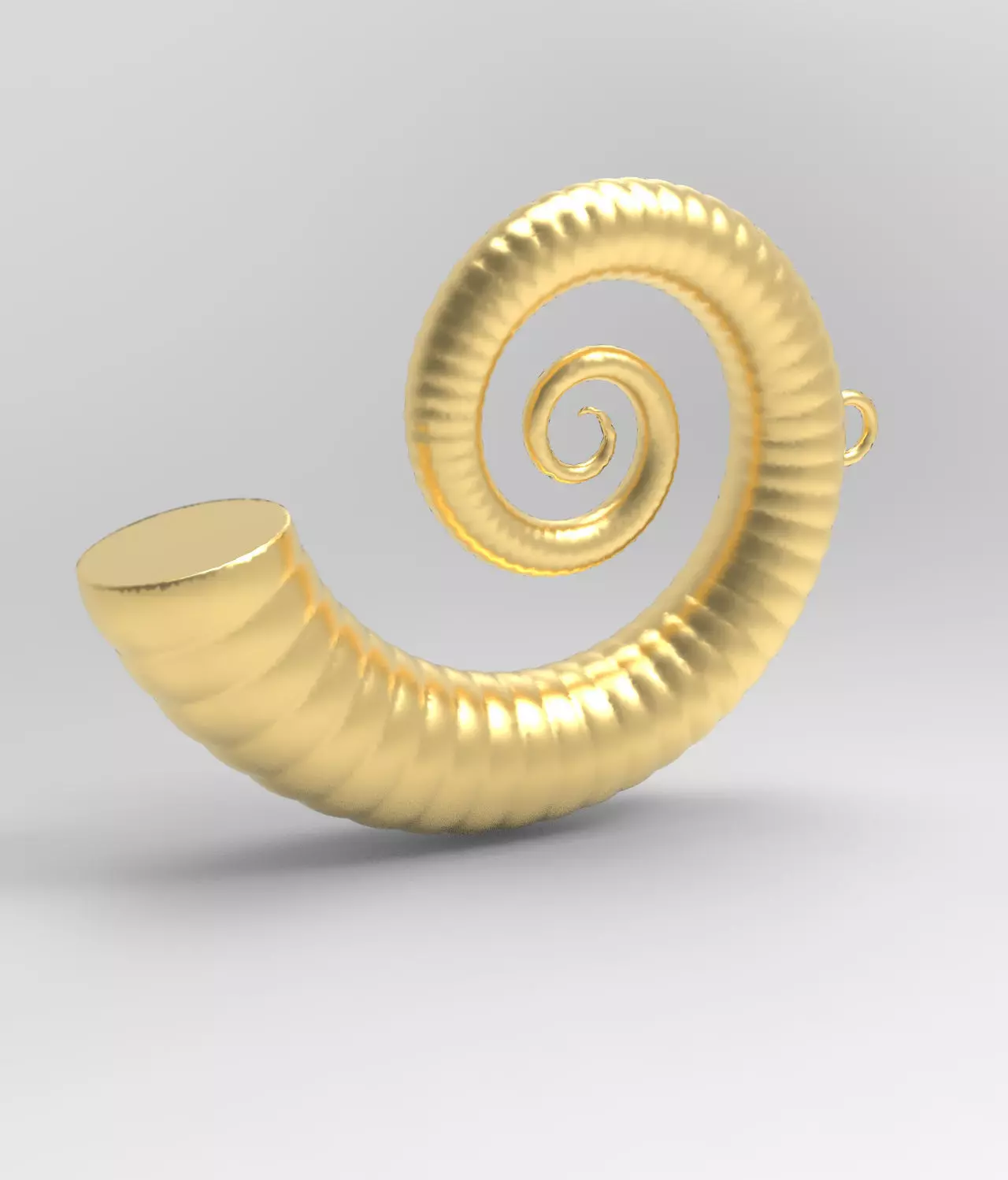 Cockleshell - Snail Mollusc Charm 3D Model - 3D Printing Charm 3D print model_0