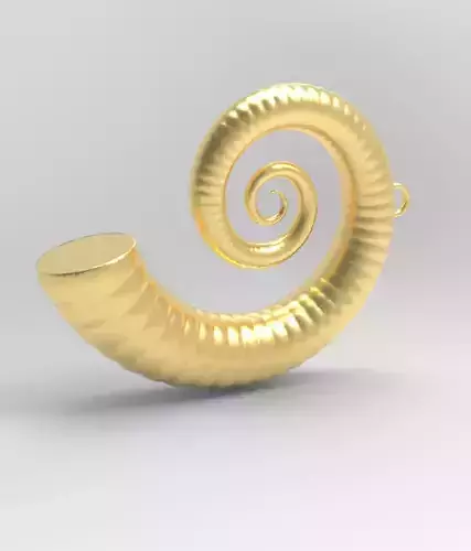 Cockleshell - Snail Mollusc Charm 3D Model - 3D Printing Charm  3D print model