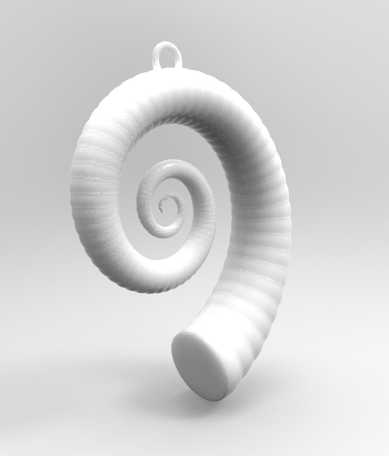 Cockleshell - Snail Mollusc Charm 3D Model - 3D Printing Charm 3D print model_3