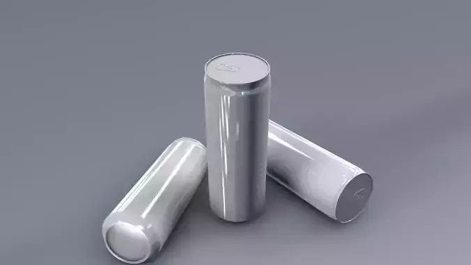lata 3d set of aluminum cans