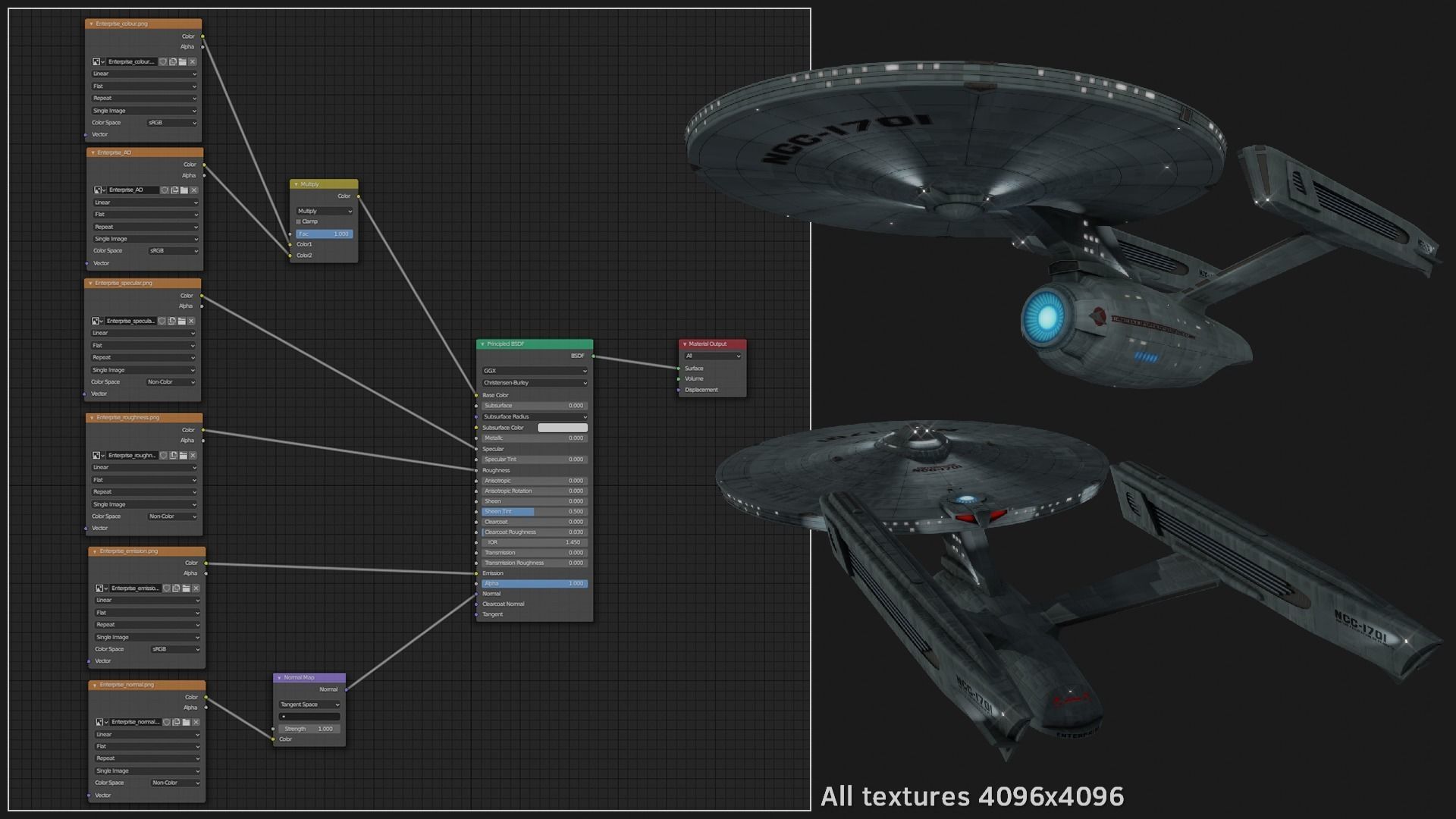 USSEnterpriseNCC1701refit 3D model_9