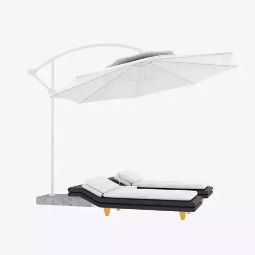 Sun Loungers With Patio Umbrella