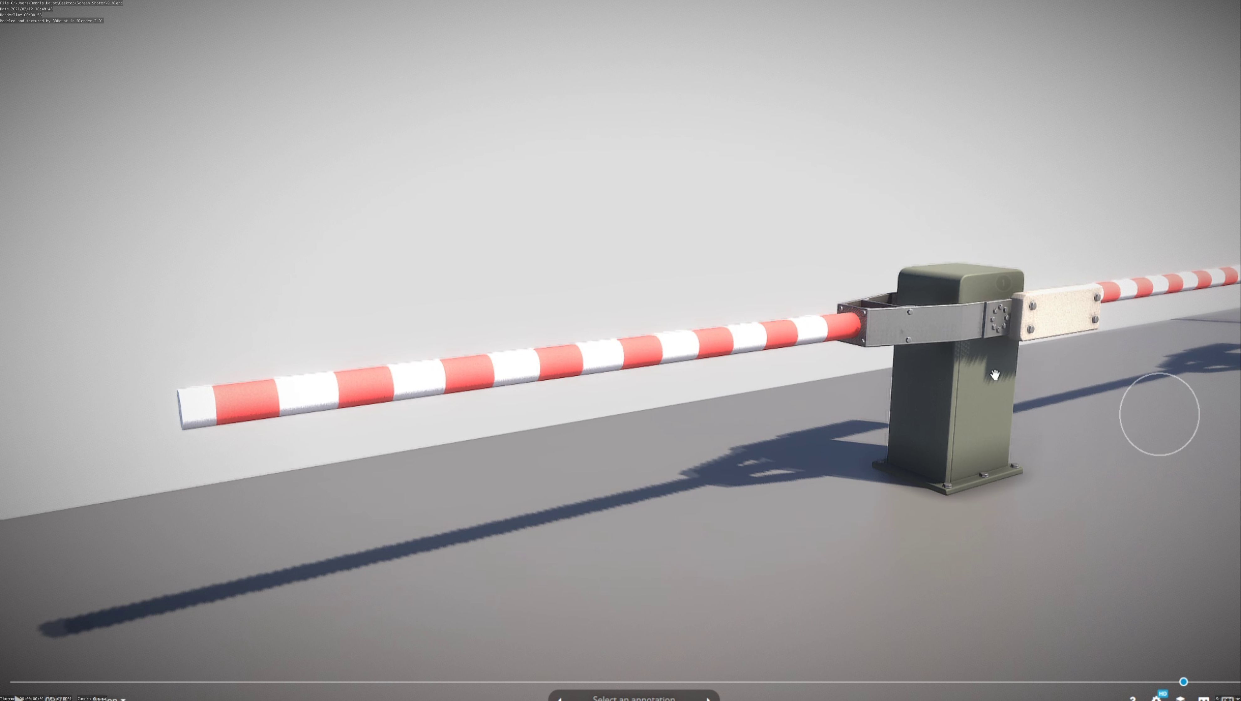 Low-Poly Railroad Barrier 3m Low-poly 3D model_71