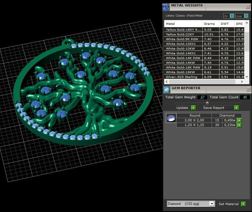 The tree of life pendant 3D print model_3