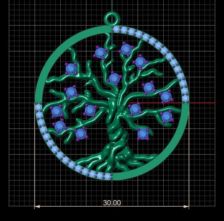 The tree of life pendant 3D print model_1