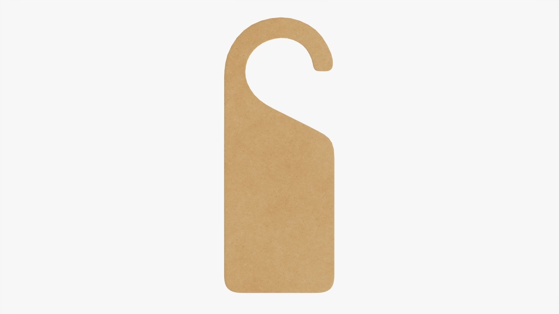 Door cardboard handle hanger mockup 01 3D model CGTrader