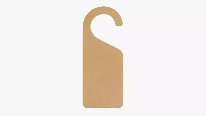 Door cardboard handle hanger mockup 01