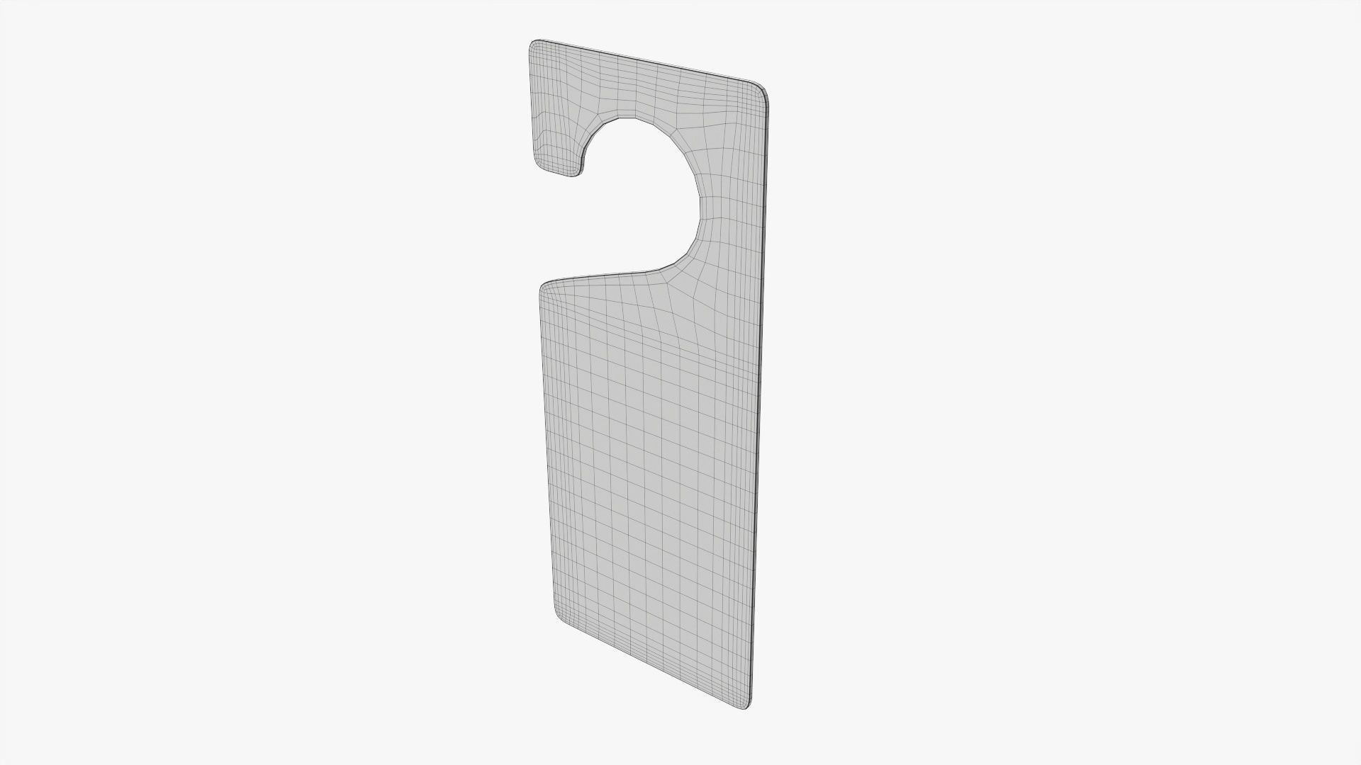 Door cardboard handle hanger mockup 02 3D model CGTrader
