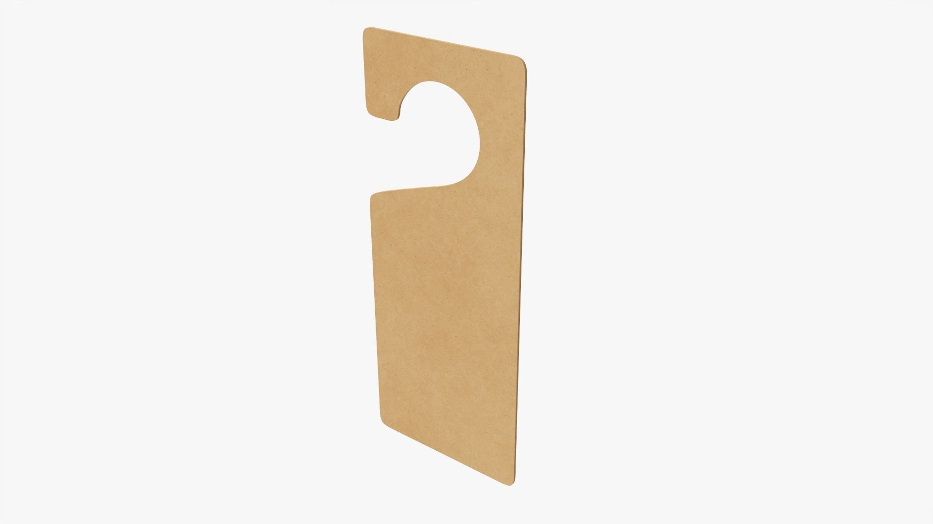 Door cardboard handle hanger mockup 02 3D model CGTrader