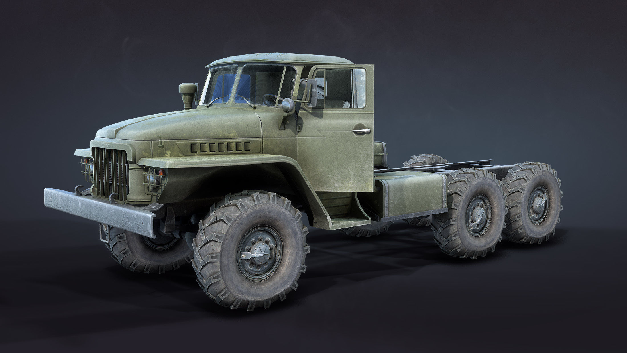 BM-21 Grad Low-poly 3D model_3