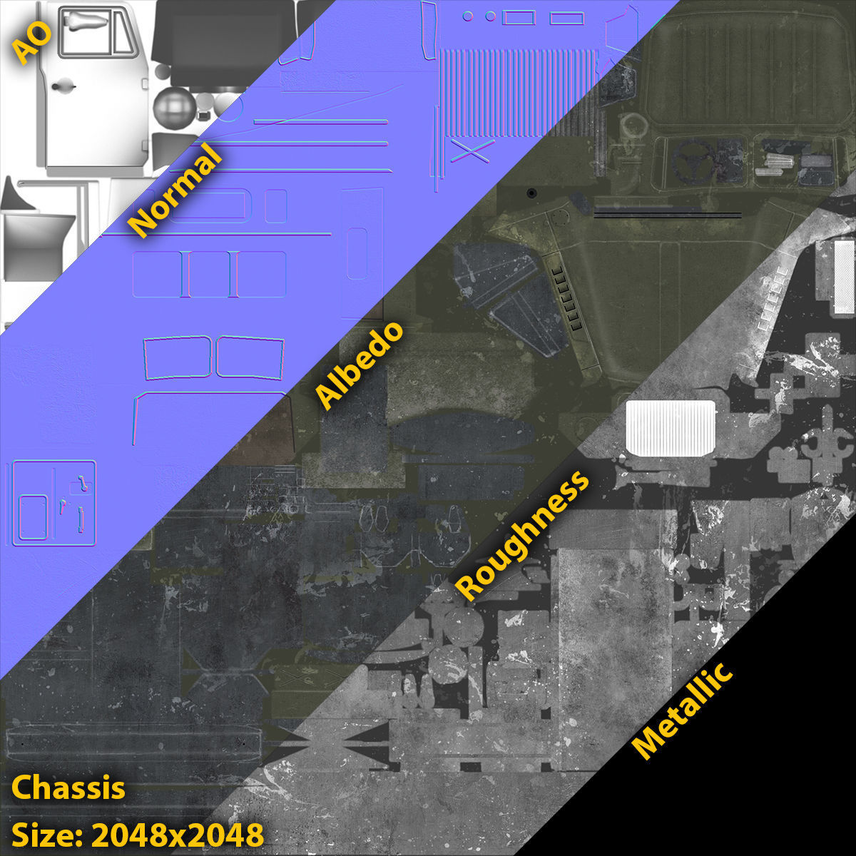 BM-21 Grad Low-poly 3D model_11