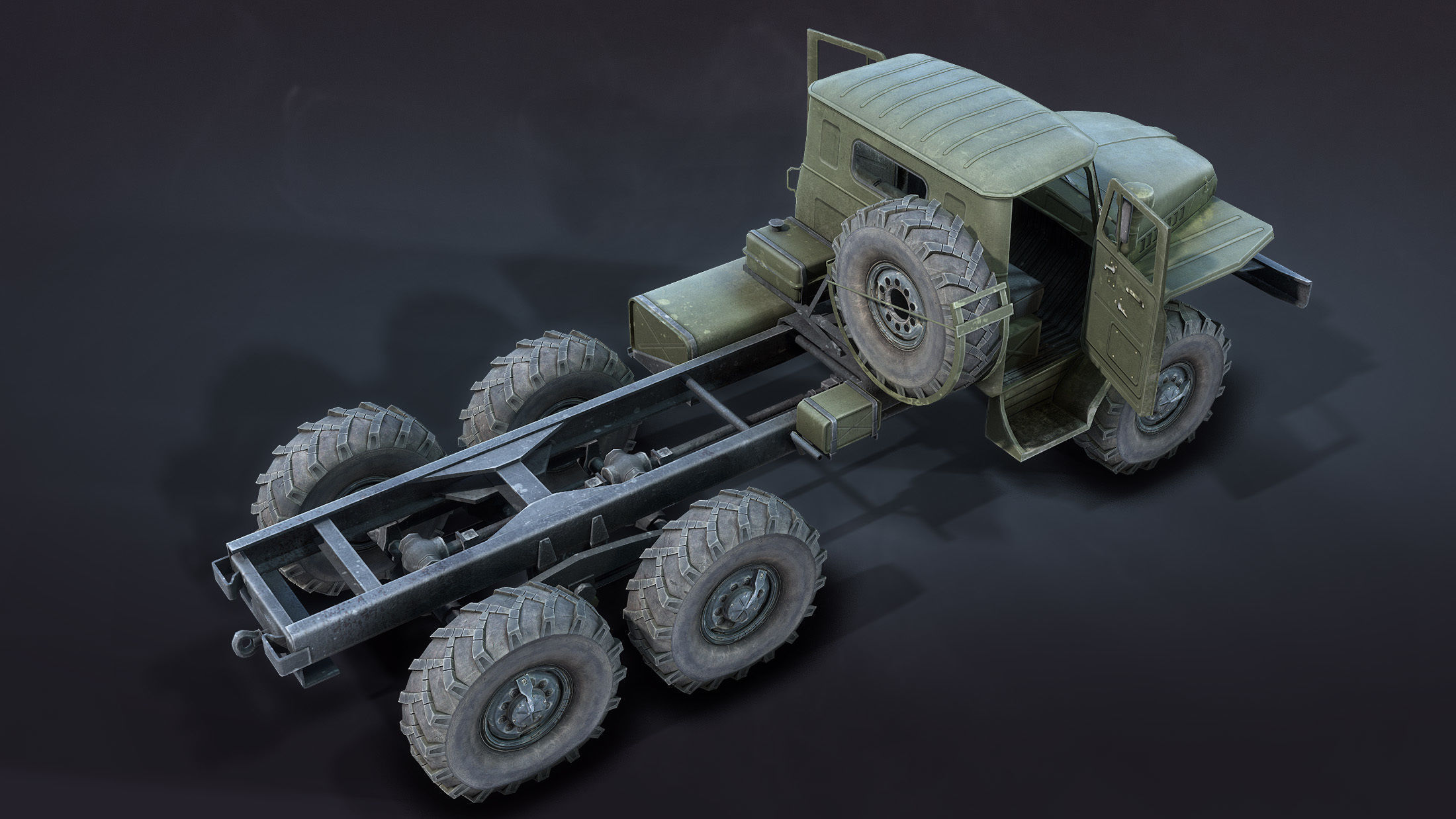 BM-21 Grad Low-poly 3D model_6