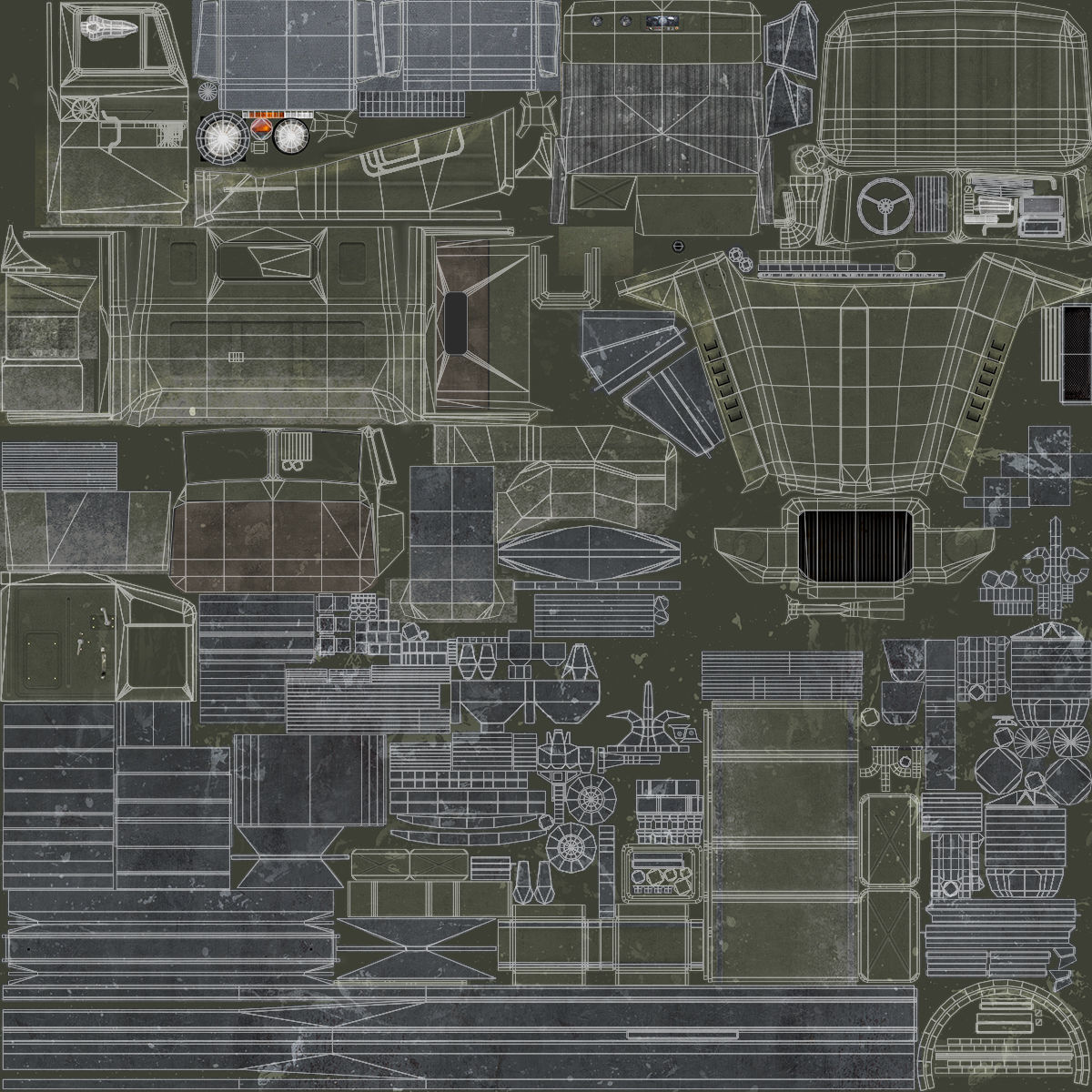 BM-21 Grad Low-poly 3D model_15