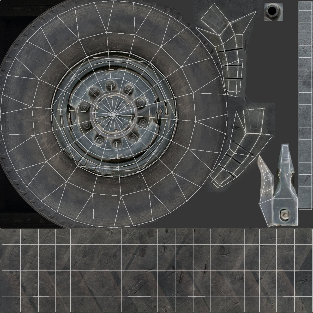 BM-21 Grad Low-poly 3D model_17