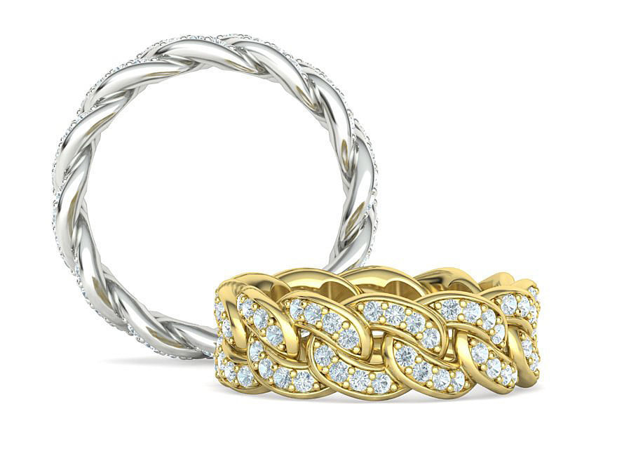 DIAMOND  Heavy Cuban Ring 9mm Wide Collection _29