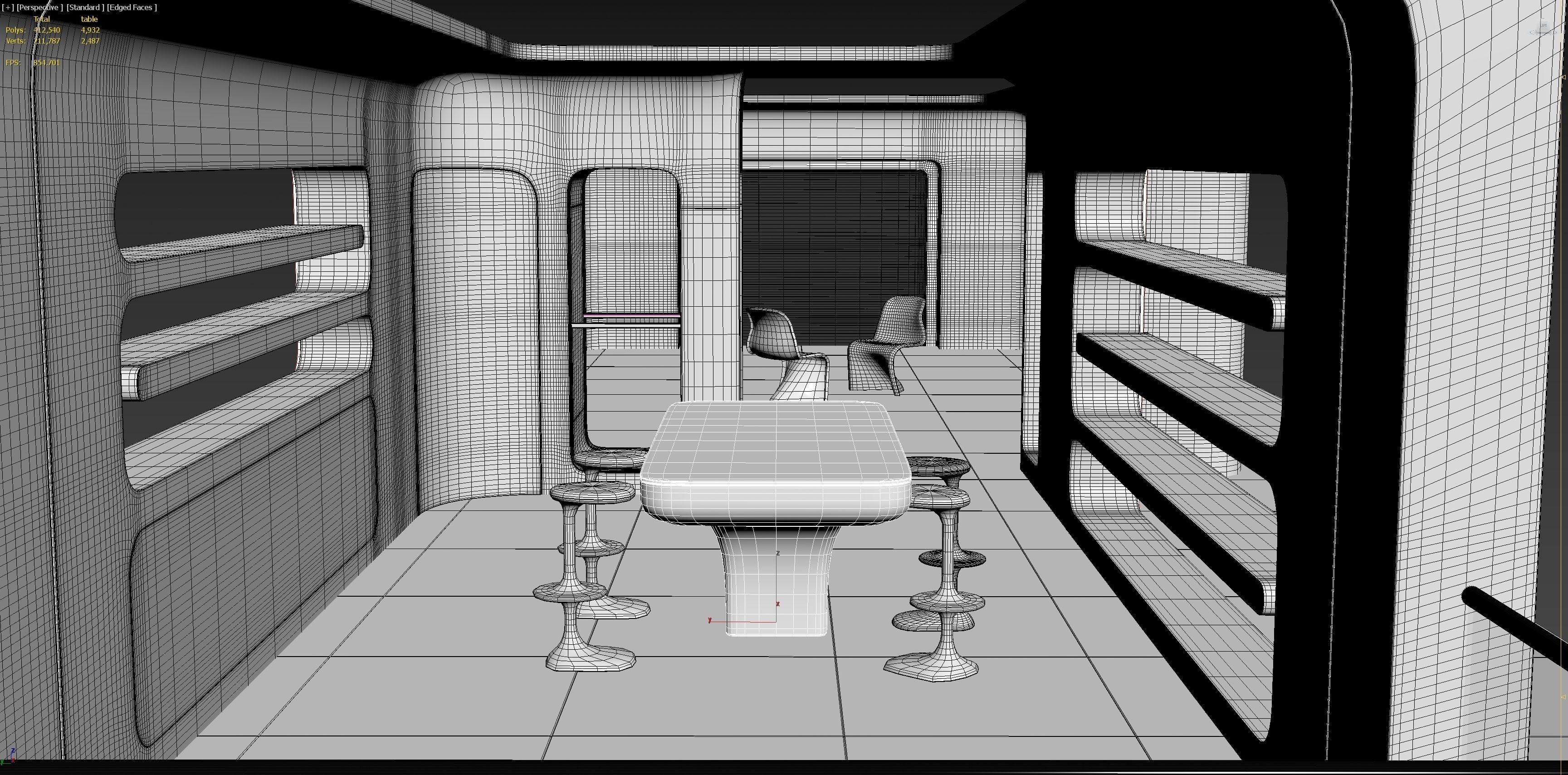 Sci-fi white interior 01 3D model_14