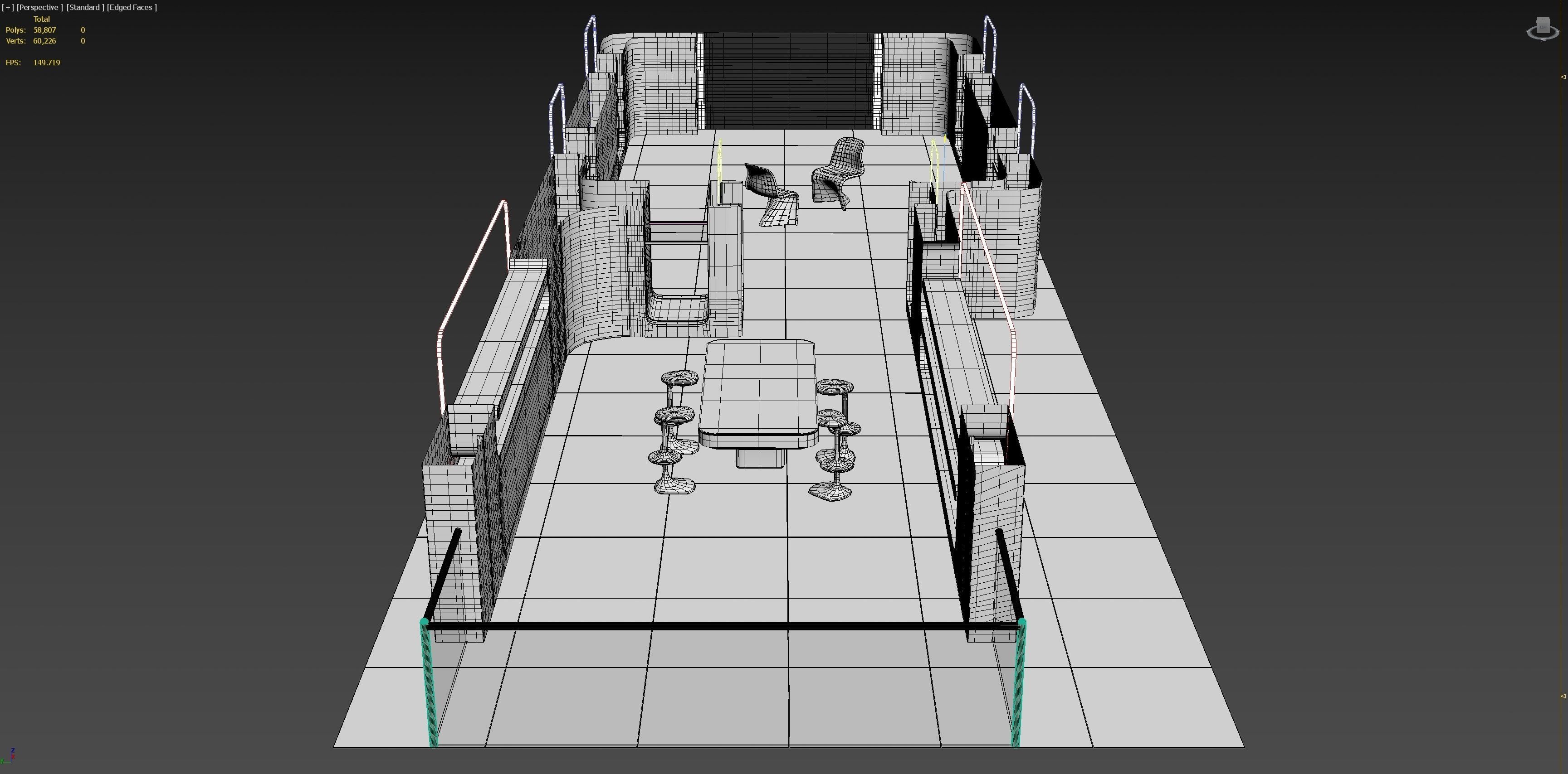 Sci-fi white interior 01 3D model_13