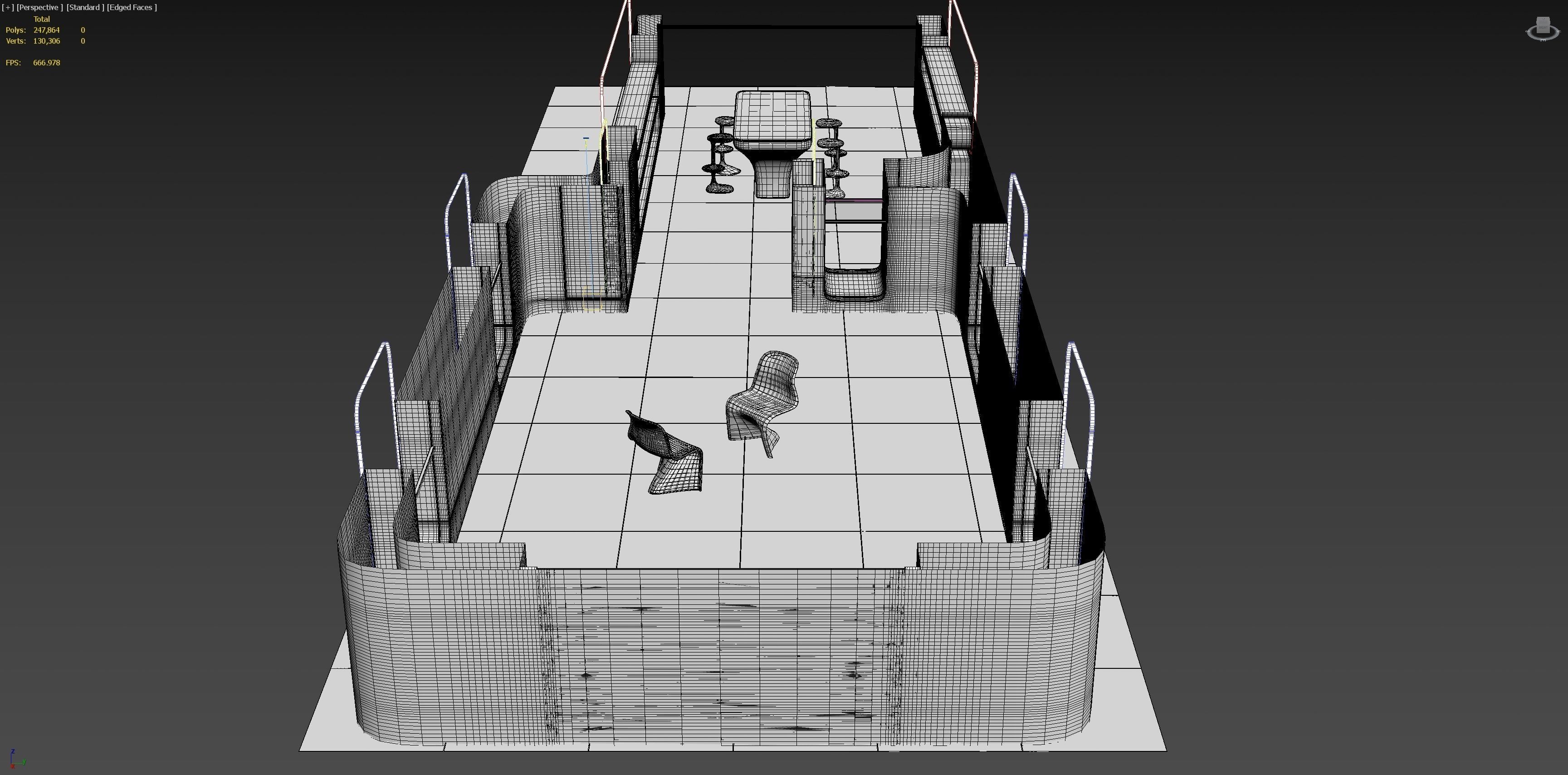 Sci-fi white interior 01 3D model_12