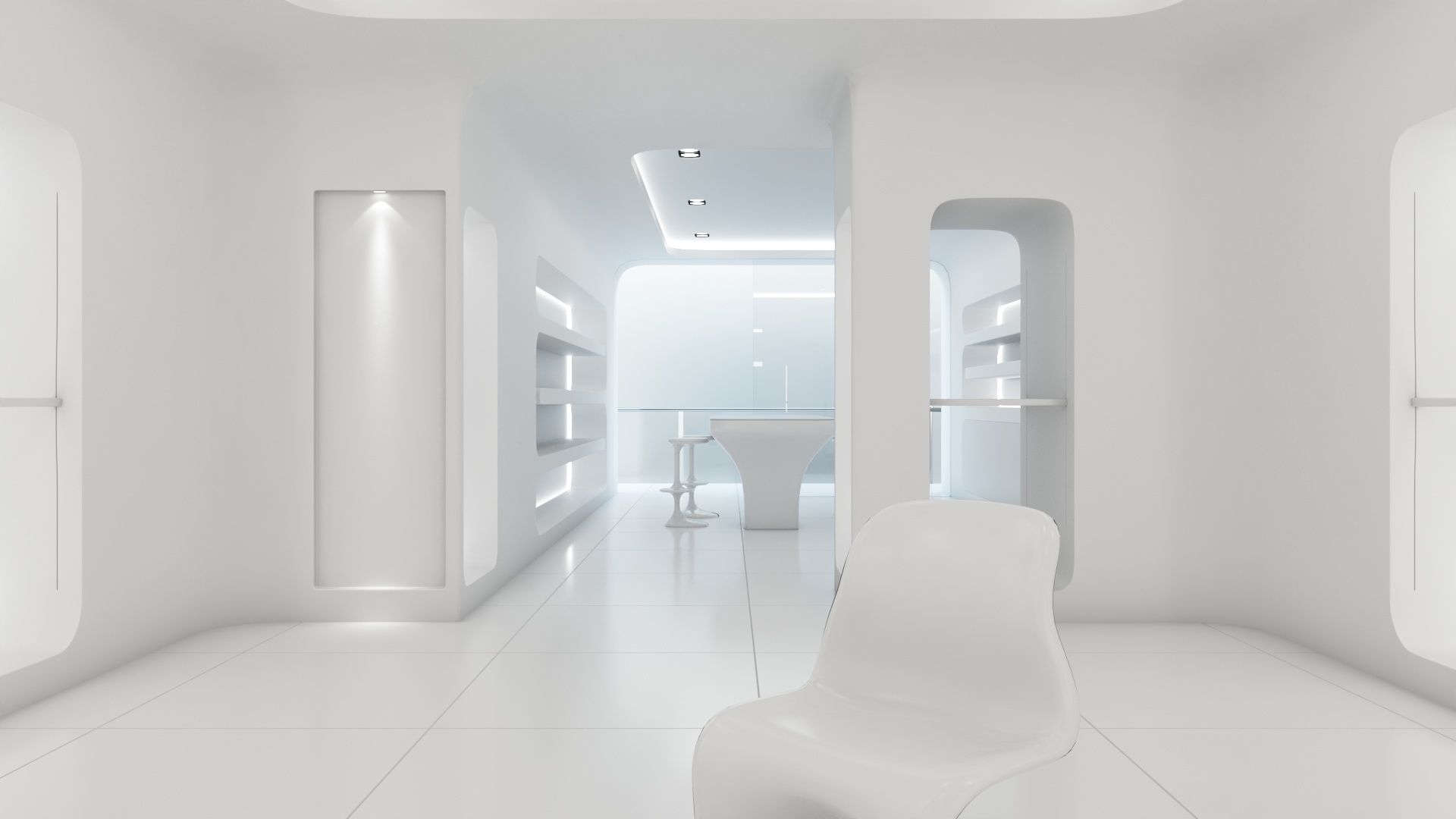 Sci-fi white interior 01 3D model_25