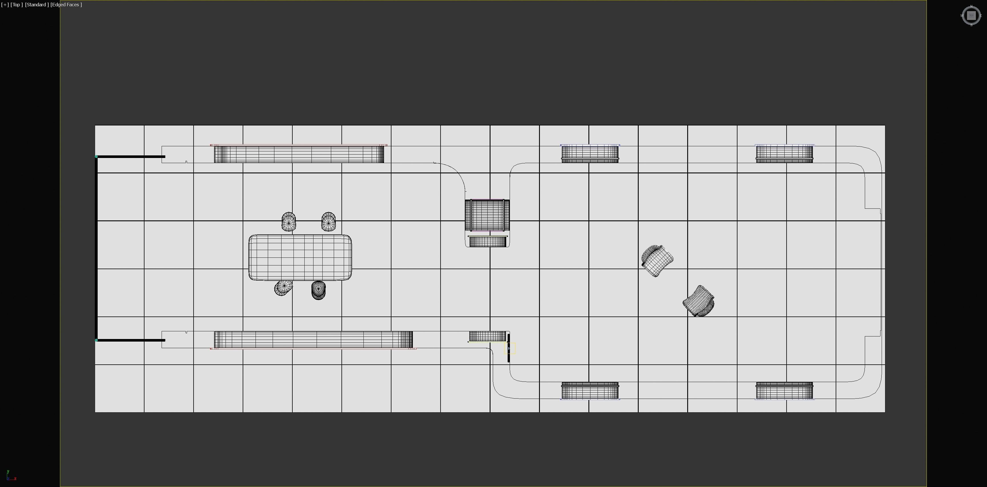 Sci-fi white interior 01 3D model_9