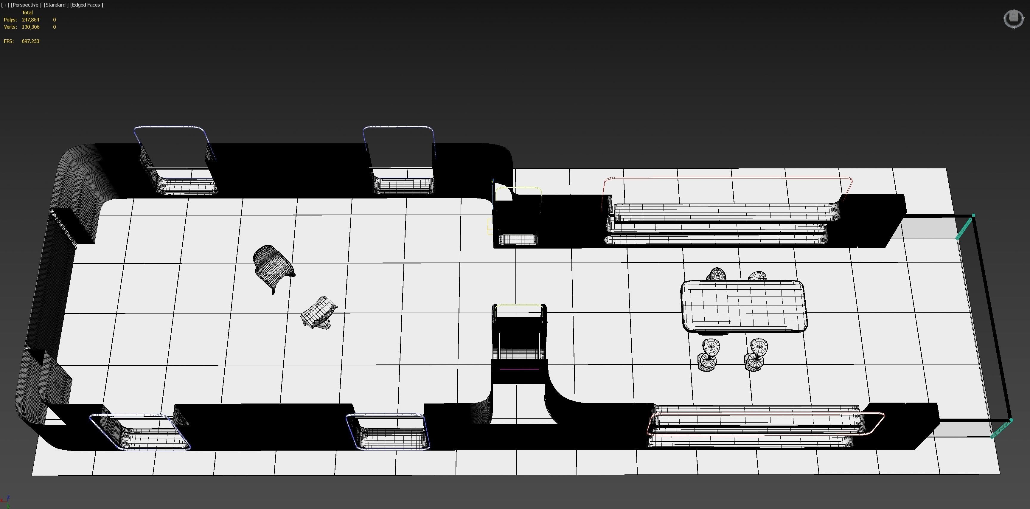 Sci-fi white interior 01 3D model_10