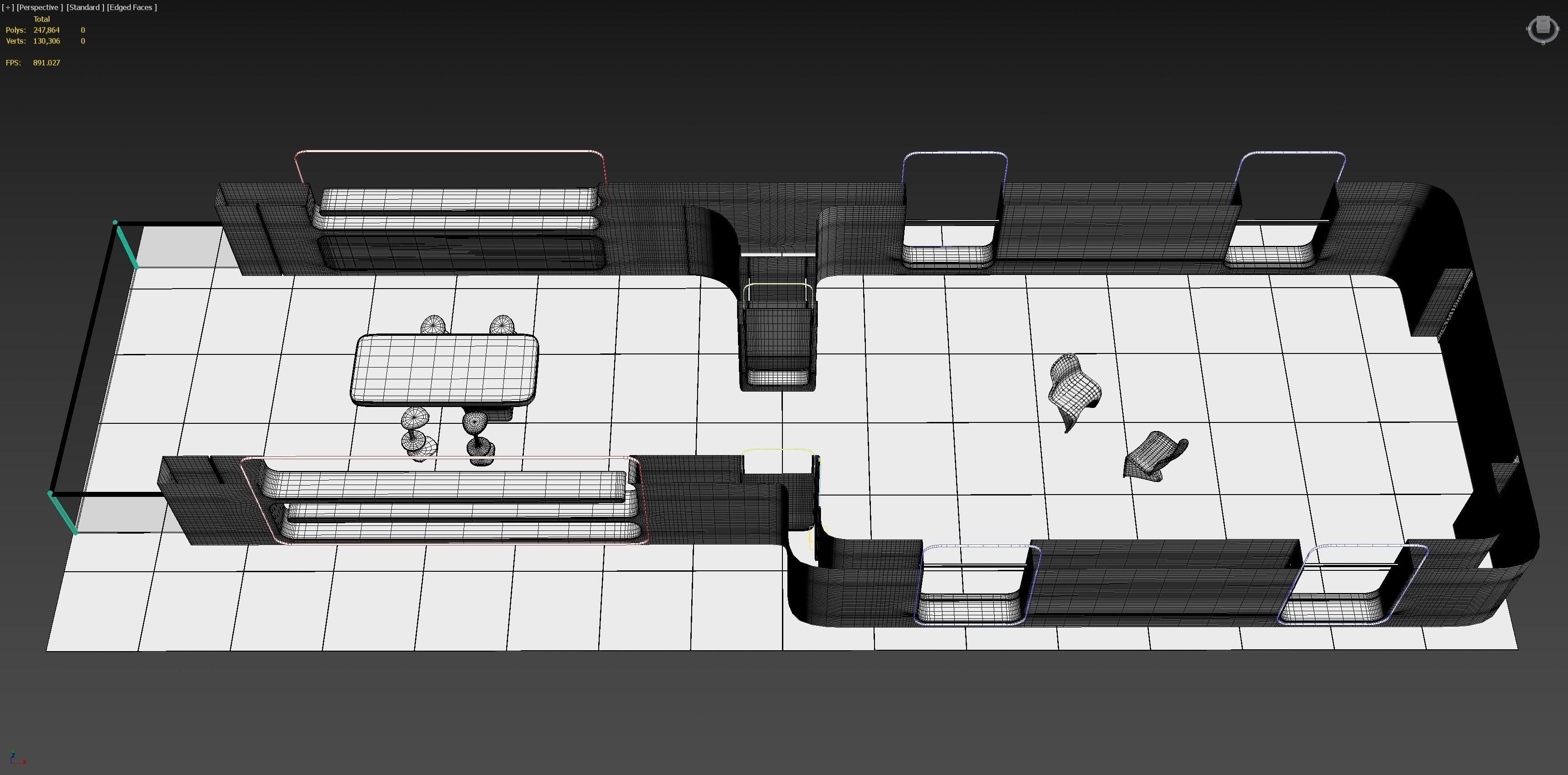 Sci-fi white interior 01 3D model_11