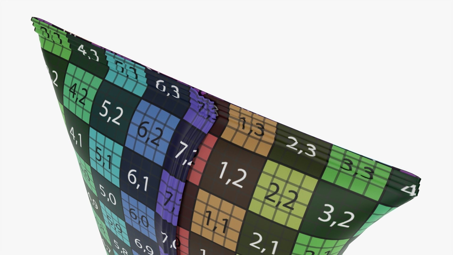 Potato chips package large smooth mockup 3D model_13