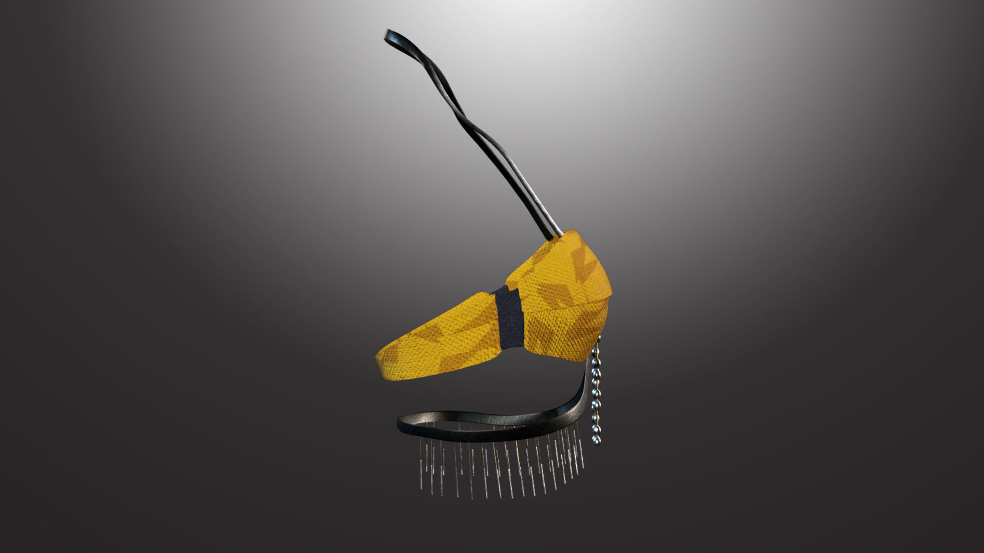 DTS-Model01-Bra1B bra with tassels Low-poly 3D model_2