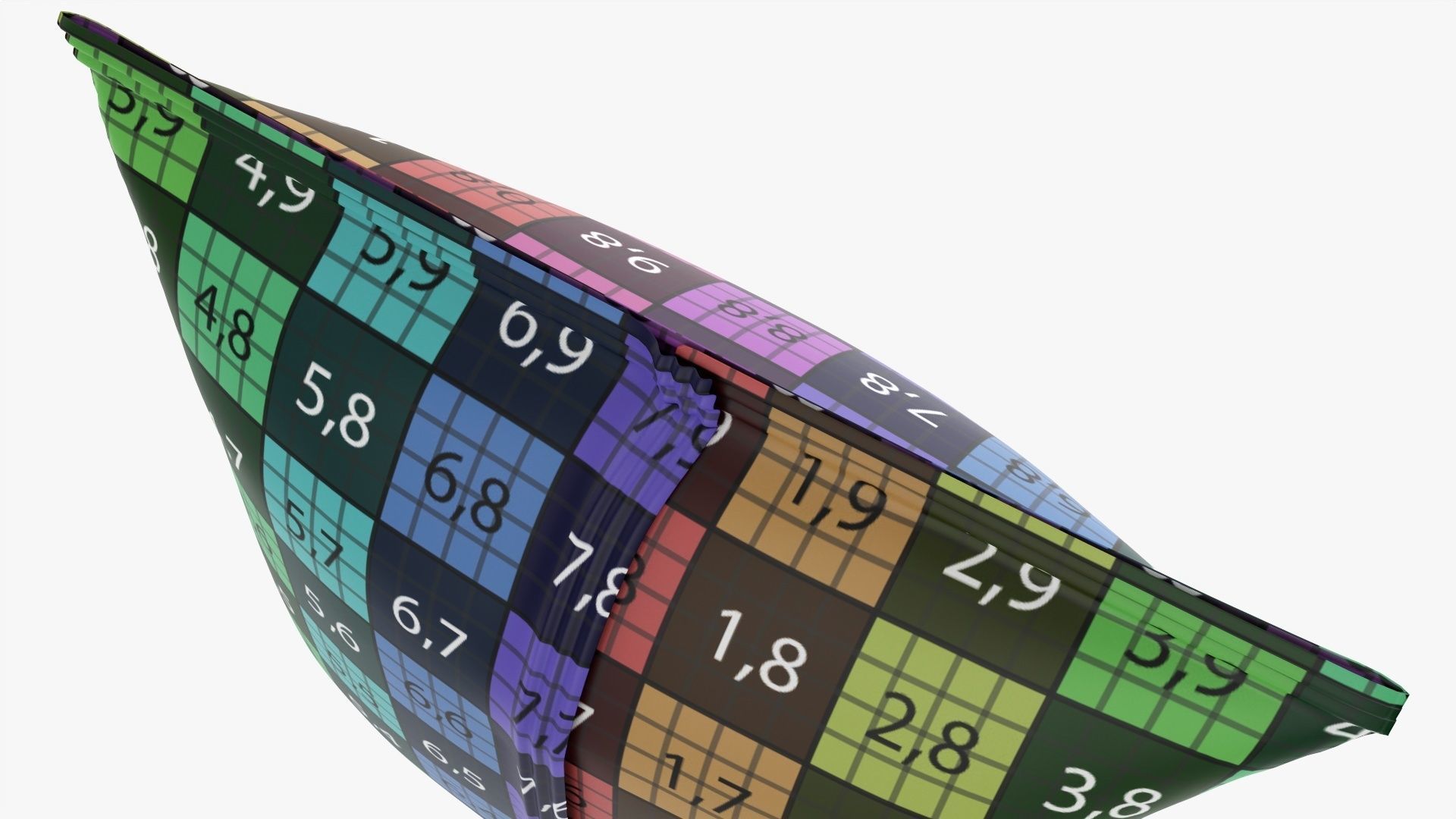 Potato chips small package square smooth mockup 3D model_13