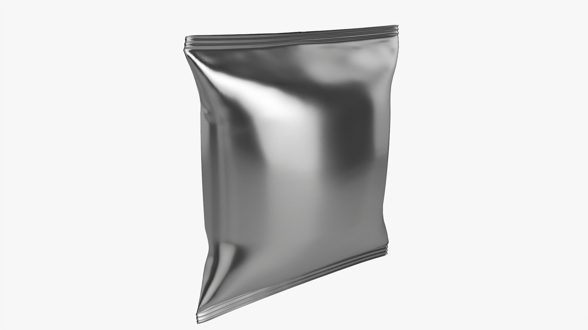 Potato chips small package square smooth mockup 3D model_1