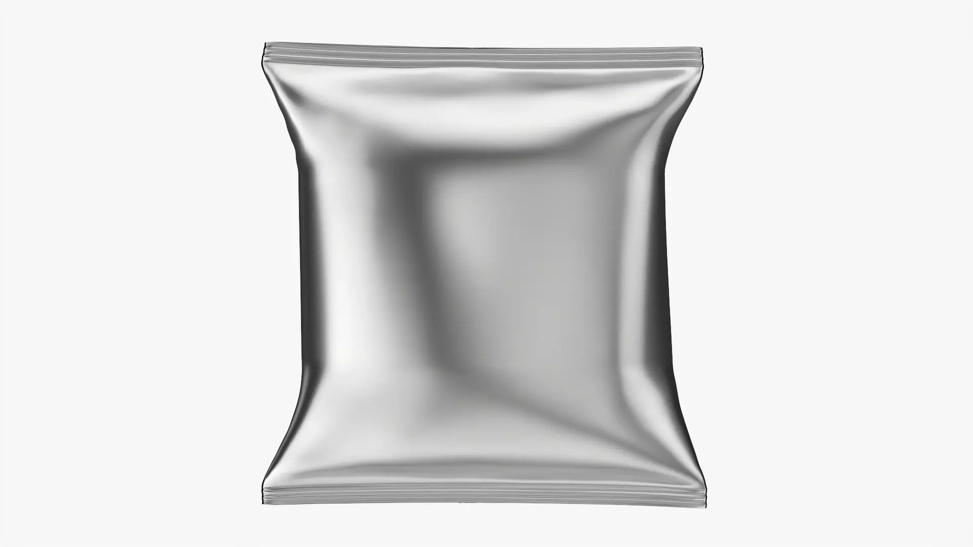 Potato chips small package square smooth mockup 3D model_0