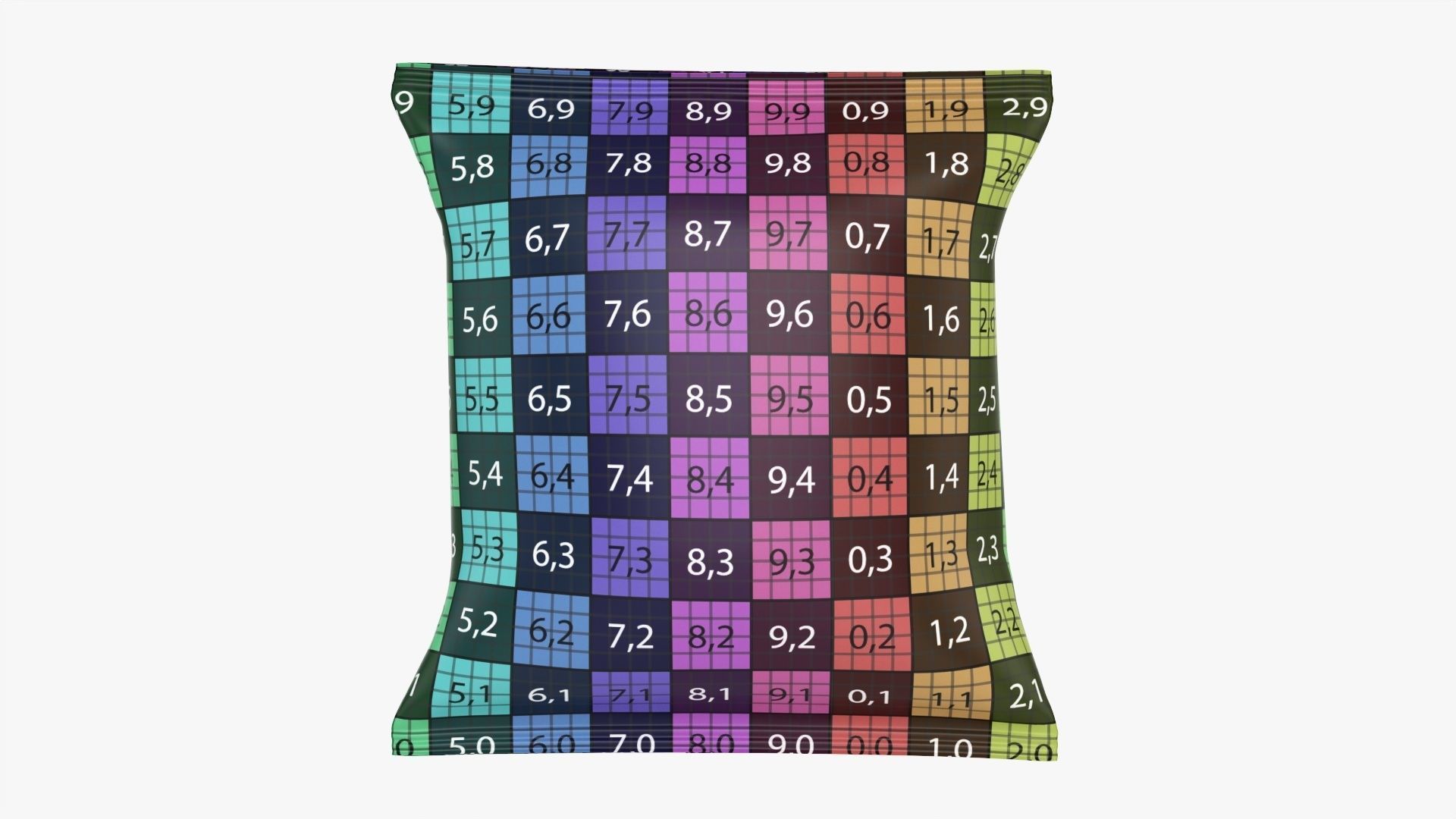 Potato chips small package square smooth mockup 3D model_14