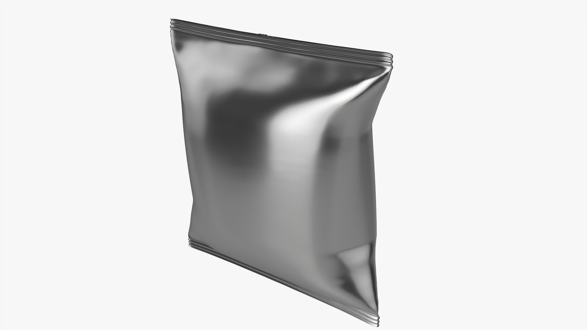Potato chips small package square smooth mockup 3D model_2