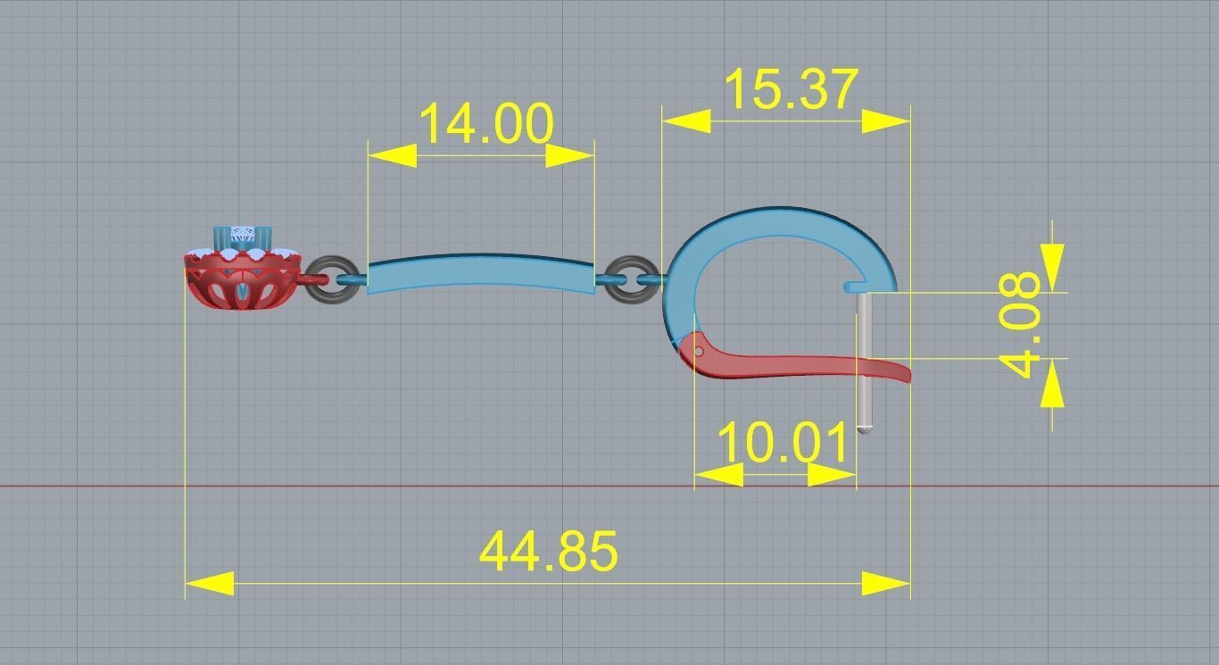 Ring and Earrings Heart Prong Shape 3D print model_11