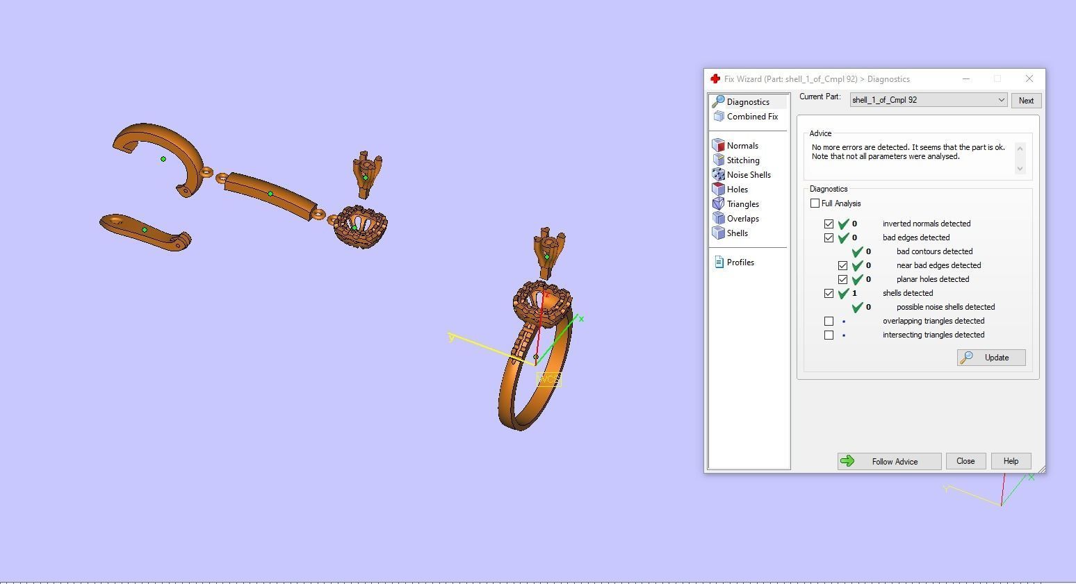 Ring and Earrings Heart Prong Shape 3D print model_4