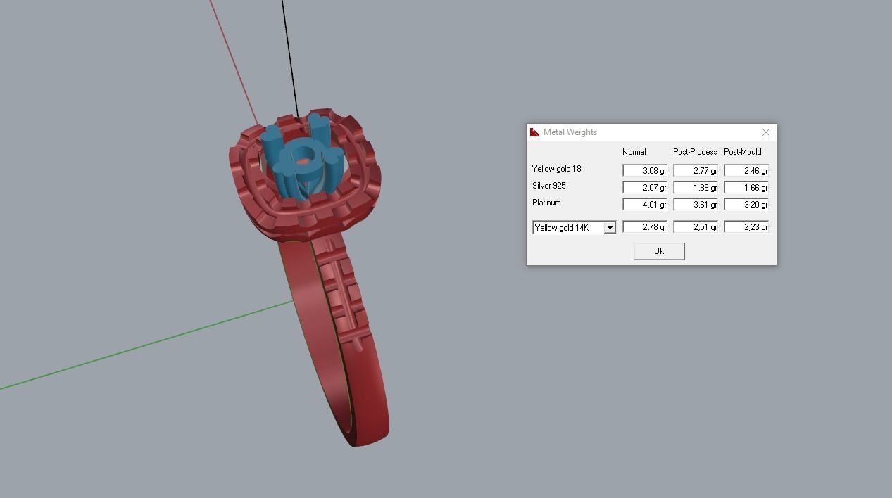 Ring and Earrings Heart Prong Shape 3D print model_9