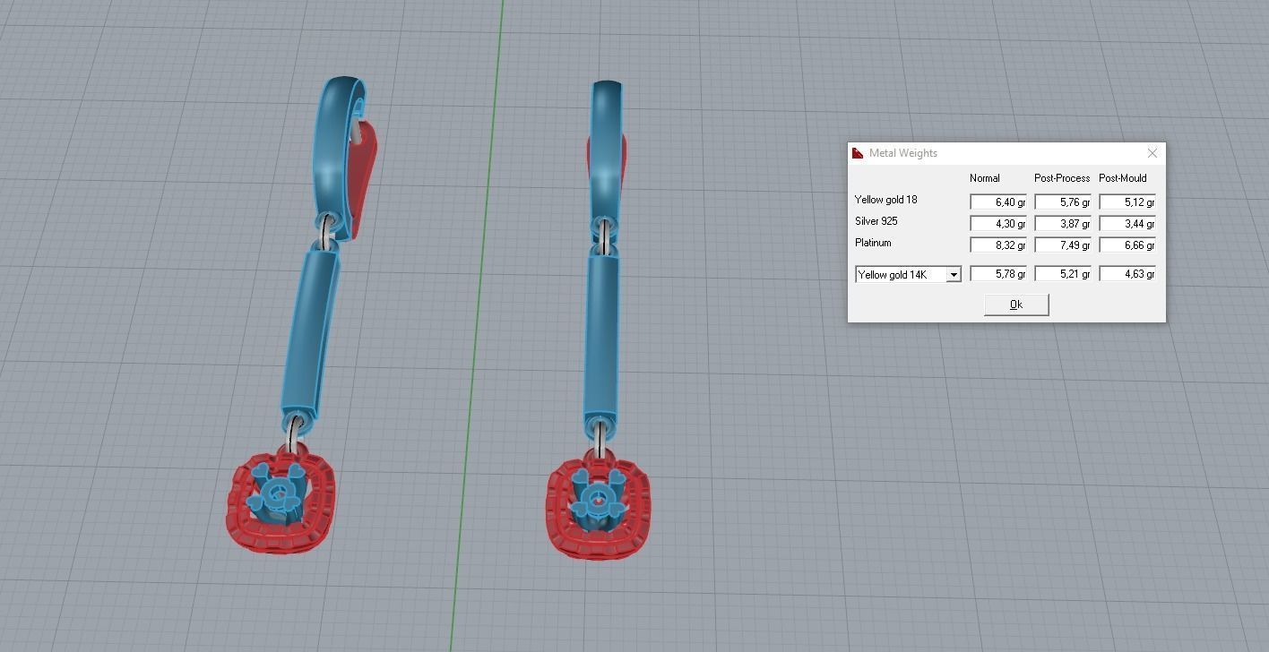 Ring and Earrings Heart Prong Shape 3D print model_12