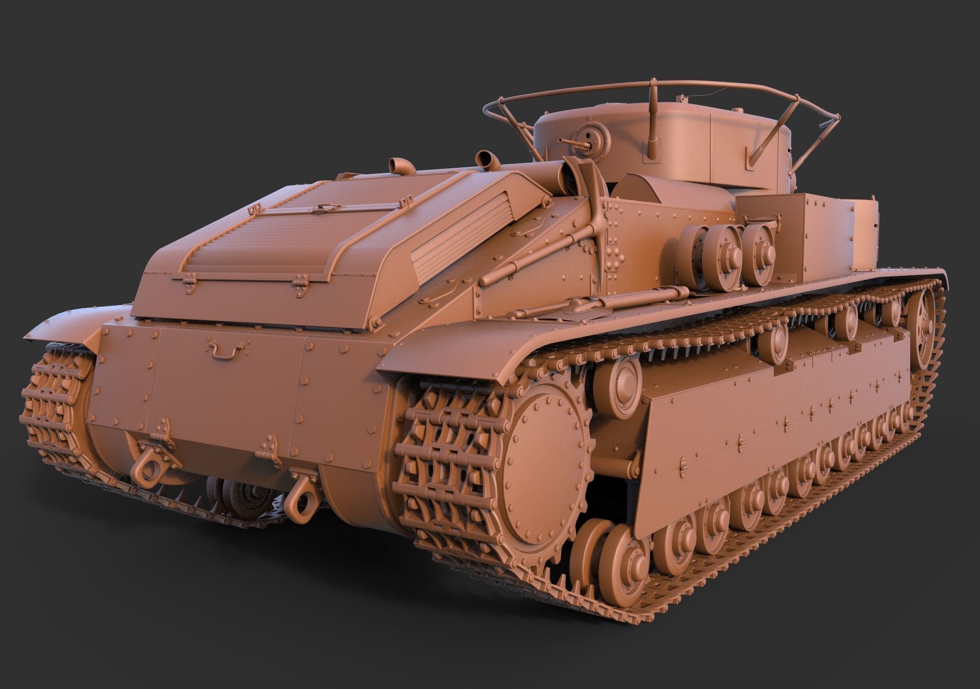 Soviet Medium Tank T28 3D model | CGTrader