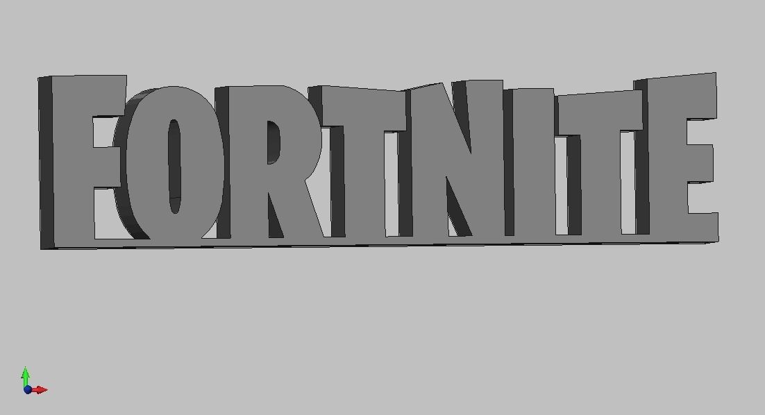 logo FORTNITE 3D 3D print model_1