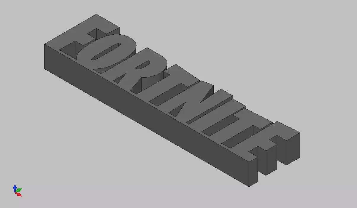 logo FORTNITE 3D 3D print model_0